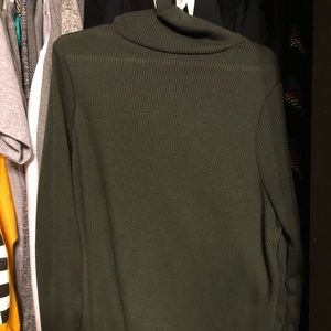 Olive Green high roll neck ribbed longsleeve